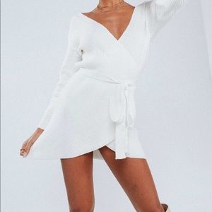 Princess Polly White Long Sleeve Dress